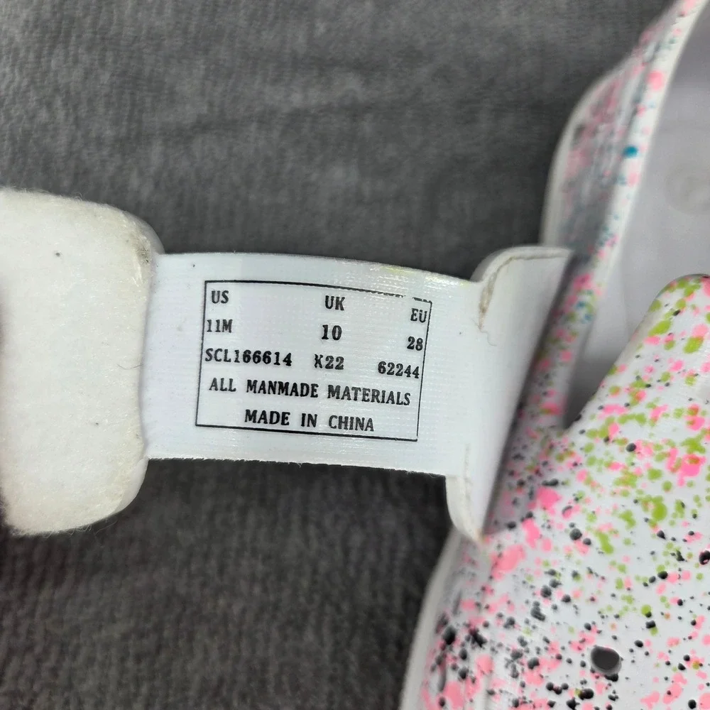 Sperry Float Girls White Multi Paint Splatter Boat Shoes SCL166614 Size 11M
